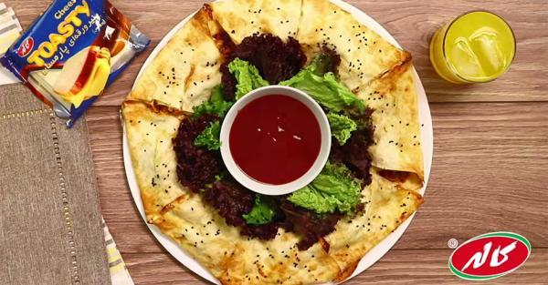 طرز تهیه چیکن چیز رینگ با خمیر هزارلا