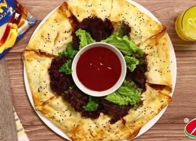 طرز تهیه چیکن چیز رینگ با خمیر هزارلا