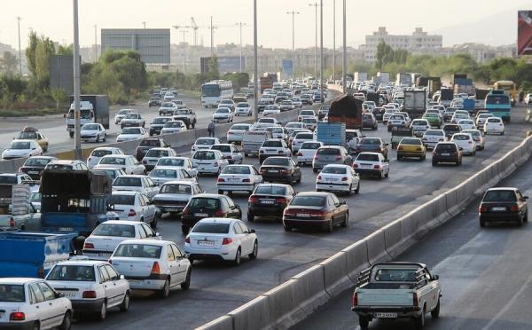 آخرین شرایط ترافیکی راه های کشور ، ترافیک ورود به تهران سنگین است